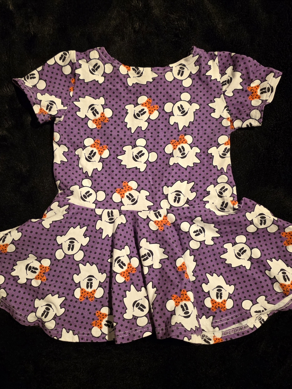 Purple Minnie Mouse Kids Peplum Top